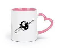 AYUEHBN ceramics Large Mugs for Hot Drinks Baseball Bat Ball Hat Sports Boy （11oz/320ml） Coffee, Tea, Latte, Milk, Cocoa, Juice and Other Hot Drinks Pink
