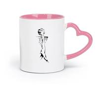 AYUEHBN ceramics Large Mugs for Hot Drinks Basketball Player Ring Sports Fan Boy （11oz/320ml） Cappuccino, Latte Macchiato, Tea, Espresso Pink