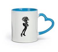 AYUEHBN ceramics Novelty Gift Mug Hot sex appeal Woman Short Skirt Stockings （11oz/320ml） Humorous Gift for Coffee Lovers, Work Besties, Coworkers & Friends Blue