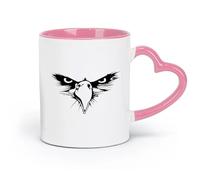 AYUEHBN ceramics Porcelain Coffee Mugs Bald Eagle American Bird Beak Head （11oz/320ml） for Coffee, Soup, Tea, Milk, Latte, hot Cocoa, Ladies, Men Pink