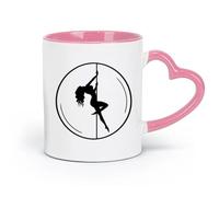 AYUEHBN ceramics Porcelain Cup Pole Dance sex appeal Girl Dancing Night Club （11oz/320ml） Coffee, Tea, Latte, Milk, Cocoa, Juice and Other Hot Drinks Pink