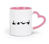 AYUEHBN ceramics Stylish Tea and Coffee Cups Cartoon Whale Ocean Animal Baby （11oz/320ml） Humorous Gift for Coffee Lovers, Work Besties, Coworkers & Friends Pink