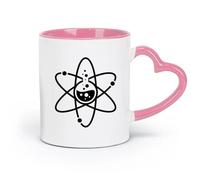 AYUEHBN ceramics Tea and Coffee Cups Lab Atom Chemistry Science Laboratory School （11oz/320ml） for Tea, Coffee & Hot Drinks Pink