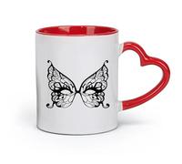 AYUEHBN ceramics Tea, Coffee and Hot Chocolate Cups Mask Magic Secret Fantasy （11oz/320ml） Humorous Gift for Coffee Lovers, Work Besties, Coworkers & Friends Red