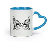 AYUEHBN ceramics Tea, Coffee and Hot Chocolate Cups Mask Magic Secret Fantasy （11oz/320ml） Humorous Gift for Coffee Lovers, Work Besties, Coworkers & Friends Blue