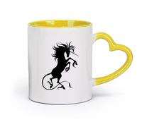 AYUEHBN ceramics Tea Cup Unicorn Fantasy Fantastic Beast Fairy Tale （11oz/320ml） Humorous Gift for Coffee Lovers, Work Besties, Coworkers & Friends Yellow