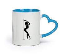 AYUEHBN ceramics White Mugs Stripper sex appeal Girl Strip Club Dance （11oz/320ml） Humorous Gift for Coffee Lovers, Work Besties, Coworkers & Friends Blue