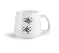 AYUEHBN Frutta in ceramica Bicchieri in ceramica per la casa Animali dell'oceano Tartaruga Acqua di mare （14oz/400ml） Cappuccino, latte macchiato, tè, espresso