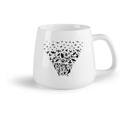 AYUEHBN Frutta in ceramica Bicchieri in ceramica per la casa Animali marini Uccelli Pesci Oceano （14oz/400ml） Elegante e resistente - Adatto al microonde e alla lavastoviglie