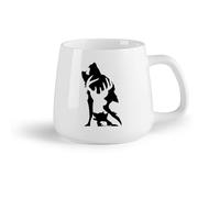 AYUEHBN Frutta in ceramica Bicchieri in ceramica per la casa Animali selvaggi astratti della foresta Lupo Cervo （14oz/400ml） per Tè, caffè e bevande calde