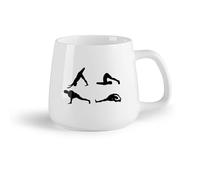 AYUEHBN Frutta in ceramica Bicchieri in ceramica per la casa Esercizio Stretching Salute Ginnastica Sport （14oz/400ml） Lavabile in lavastoviglie e adatto al microonde