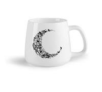 AYUEHBN Frutta in ceramica Bicchieri in ceramica per la casa Fiori di luna crescente Buonanotte （14oz/400ml） Caffè, tè, latte macchiato, latte, cacao, succhi di frutta e altre bevande calde