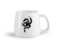 AYUEHBN Frutta in ceramica Bicchieri in ceramica per la casa Mitologia Draghi Ali Volanti Magico （14oz/400ml） Lavabile in lavastoviglie, adatto al microonde, per ufficio e casa