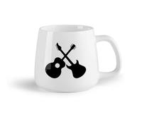 AYUEHBN Frutta in ceramica Bicchieri in ceramica per la casa Musicista di chitarra elettrica e acustica （14oz/400ml） Perfetto per cucine, ristoranti e bar, ottima idea regalo