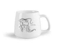 AYUEHBN Frutta in ceramica Bicchieri in ceramica per la casa Visore per realtà virtuale Girl VR （14oz/400ml） per caffè, zuppa, tè, latte, latte macchiato, cioccolata calda, donna, uomo