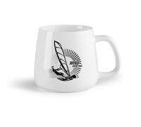 AYUEHBN Frutta in ceramica Bicchieri in ceramica per la casa Windsurf Sport Onde Mare Oceano （14oz/400ml） Ufficio, casa, bar, lavabile in lavastoviglie e adatto al microonde