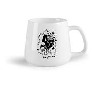 AYUEHBN Frutta in ceramica Caffè e bevande calde Bella donna, parrucchiere, fiori, farfalle, ornamento, ragazza astratta （14oz/400ml） per ufficio, casa