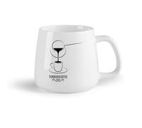 AYUEHBN Frutta in ceramica Caffè e bevande calde Caffè turco Turk Cup Lettering Flourish Cafe Coffee House （14oz/400ml） Lavabile in lavastoviglie e adatto al microonde