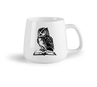 AYUEHBN Frutta in ceramica Caffè e bevande calde Scuola di conoscenza del libro aperto degli animali del gufo （14oz/400ml） Lavabile in lavastoviglie