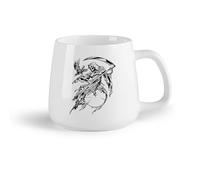 AYUEHBN Frutta in ceramica Personalizzata Tazze Morte in stile gotico con falce, teschio horror, corvo （14oz/400ml） Ottimo per casa, ufficio, bar, idee regalo