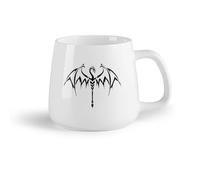 AYUEHBN Frutta in ceramica Personalizzata Tazze Mostro volante della mitologia fantasy del drago tribale （14oz/400ml） per bevande calde, latte macchiato, cappuccino