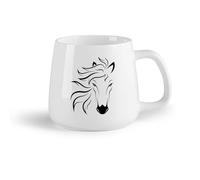 AYUEHBN Frutta in ceramica Tazza da caffè elegante Bellissimo animale domestico a forma di testa di cavallo （14oz/400ml） Regalo per uomo o donna