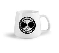 AYUEHBN Frutta in ceramica Tazza da caffè in ceramica Campionato di racchette da ping pong, gioco sportivo, club （14oz/400ml） e bevande calde, espresso