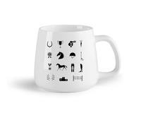 AYUEHBN Frutta in ceramica Tazza da caffè in ceramica Corsa di cavalli Fantino Equitazione Cavaliere Sport （14oz/400ml） Uso in bar o ristorante