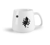 AYUEHBN Frutta in ceramica Tazza da caffè in ceramica Dio della danza allegra Ganesha, divinità indiana, testa di elefante （14oz/400ml） per espresso