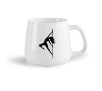 AYUEHBN Frutta in ceramica Tazza da caffè in ceramica Spogliarellista, ballerina di striptease, ragazza, pole dance （14oz/400ml） Regalo per uomo o donna