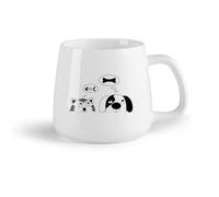 AYUEHBN Frutta in ceramica Tazza da caffè Negozio di animali domestici con divertenti cartoni animati, gatti e cani （14oz/400ml） Porcellana fine (ceramica)