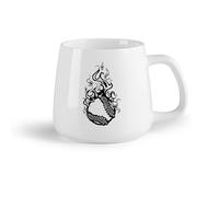 AYUEHBN Frutta in ceramica Tazza da tè e caffè alla moda Palla da baseball, palla di fuoco, squadra sportiva, stanza dei ragazzi （14oz/400ml） per ufficio, casa