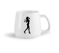 AYUEHBN Frutta in ceramica Tazza da tè e caffè alla moda Ragazza nuda che si esibisce in una danza acrobatica （14oz/400ml） Uso in bar o ristorante