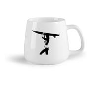 AYUEHBN Frutta in ceramica Tazza da tè e caffè alla moda Ragazza surfista, surfista da tavola, sport estremi （14oz/400ml） Regalo per uomo o donna