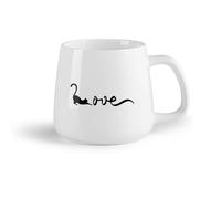 AYUEHBN Frutta in ceramica Tazza da tè in ceramica Gatto Gattino Amore Romantico Animale Domestico Casa Animale （14oz/400ml） per tè, cioccolata calda