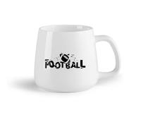 AYUEHBN Frutta in ceramica Tazza da tè latte in porcellana Calcio Parola Crack Fan Palla Sport （14oz/400ml） Regalo divertente per amanti del caffè, migliori amici, colleghi e amici