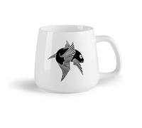 AYUEHBN Frutta in ceramica Tazza da tè latte in porcellana Pesci Mare Oceano Animali Nautico （14oz/400ml） Ufficio, casa, bar, lavabile in lavastoviglie e adatto al microonde