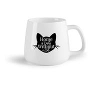 AYUEHBN Frutta in ceramica Tazza da tè o caffè originale Frase La casa è vuota senza il gatto Animale domestico （14oz/400ml） Regalo per uomo o donna