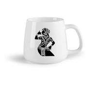 AYUEHBN Frutta in ceramica Tazza da tè o caffè originale Ragazza ballerina indiana Devadasi Donna indù Studio di danza （14oz/400ml） per ufficio, casa