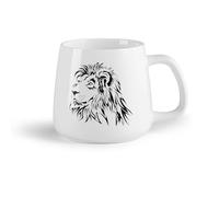 AYUEHBN Frutta in ceramica Tazza da tè o caffè originale Testa di animale predatore criniera di leone re ruggito gatto （14oz/400ml） Ristorante, ufficio
