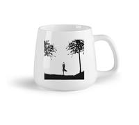 AYUEHBN Frutta in ceramica Tazza da tè o caffè originale Yin Yang Rilassamento Yoga Sport Salute Naturale Bellezza （14oz/400ml） per tè, caffè, latte, cappuccino