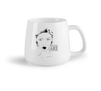 AYUEHBN Frutta in ceramica Tazza in ceramica originale Citazione salone di bellezza donna ragazza ispirazione （14oz/400ml） per Tè, caffè e bevande calde