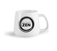 AYUEHBN Frutta in ceramica Tazza in ceramica per caffè, tè e cacao Enzo Enso Circle Yoga Meditazione Zen Equilibrio （14oz/400ml） per Tè, caffè e bevande calde