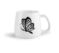 AYUEHBN Frutta in ceramica Tazza in ceramica per caffè, tè e cacao Farfalle Animali Insetti Fiori Motivi Ali Volare （14oz/400ml） per latte, tè, cola, acqua