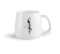 AYUEHBN Frutta in ceramica Tazza in ceramica per caffè, tè e cacao Ottieni un preventivo sex appeal Corpo da ragazza （14oz/400ml） per espresso, set da tè