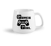 AYUEHBN Frutta in ceramica Tazza in ceramica per caffè, tè e cacao Ragazza giocatrice con joystick Videogioco Gioco （14oz/400ml） per Tè, caffè e bevande calde