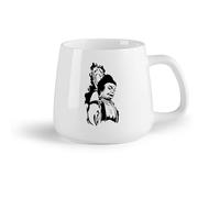 AYUEHBN Frutta in ceramica Tazza in ceramica per casa e ufficio Buddismo Religione del Buddha （14oz/400ml） Caffè, tè, latte macchiato, latte, cacao, succhi di frutta e altre bevande calde