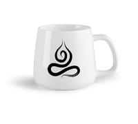 AYUEHBN Frutta in ceramica Tazza in ceramica per casa e ufficio Meditazione buddista zen, yoga, preghiera （14oz/400ml） Lavabile in lavastoviglie e adatto al microonde