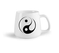 AYUEHBN Frutta in ceramica Tazza in ceramica per casa e ufficio Meditazione Yin Yang Om Zen Yoga Casa （14oz/400ml） Cappuccino, latte macchiato, tè, espresso