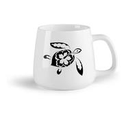 AYUEHBN Frutta in ceramica Tazza in ceramica per casa e ufficio Modelli di tartarughe Animali marini （14oz/400ml） Elegante e resistente - Adatto al microonde e alla lavastoviglie